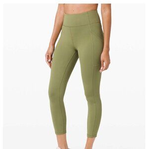 Lululemon Invigorate High-Rise Tight 25" Bronze Green Size 4